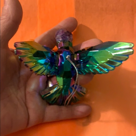 Beautiful Amethyst Iridescent Hummingbird Ornament - Picture 3 of 9